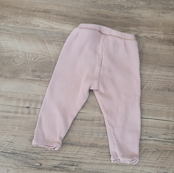 Zara Baby Waffle Knit Pink Pants Size 6-9 Months - Picture 3 of 5